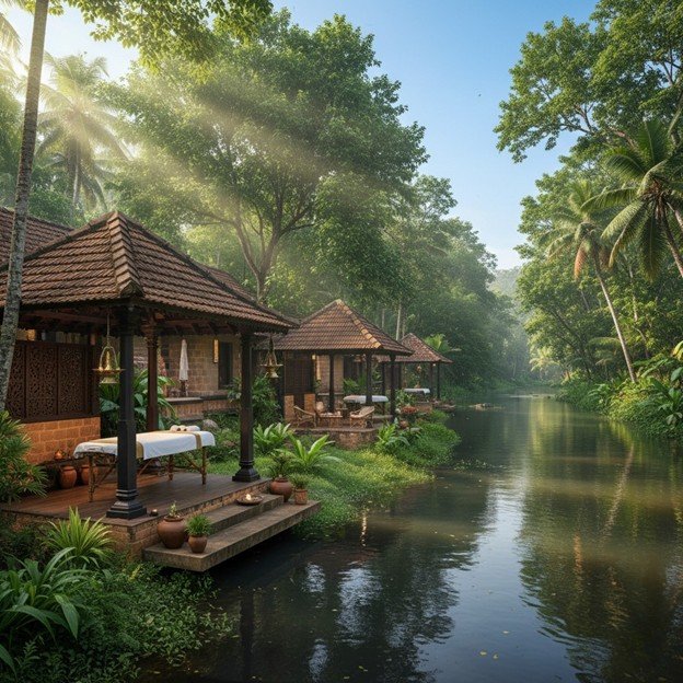 Authentic Ayurvedic Wellness Retreat by the River – Mekosha Ayurveda Resort, Kerala